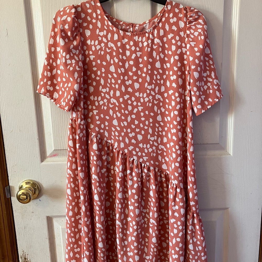 💞 Wonder Nation Kids Coral Spotted Dress ♡